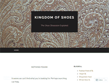 Tablet Screenshot of kingdomofshoes.wordpress.com