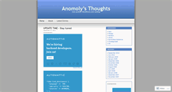 Desktop Screenshot of anomoly.wordpress.com