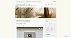Desktop Screenshot of clipsnotesquotes.wordpress.com