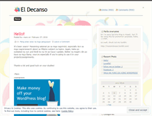 Tablet Screenshot of eldescanso.wordpress.com
