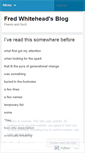 Mobile Screenshot of fewhitehead.wordpress.com