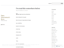 Tablet Screenshot of fewhitehead.wordpress.com