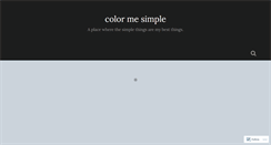 Desktop Screenshot of colormesimple.wordpress.com
