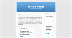 Desktop Screenshot of beccar.wordpress.com