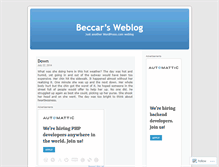 Tablet Screenshot of beccar.wordpress.com