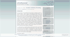 Desktop Screenshot of ediceltjournal.wordpress.com