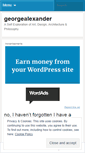 Mobile Screenshot of georgealexander.wordpress.com