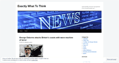 Desktop Screenshot of exactlywhattothink.wordpress.com