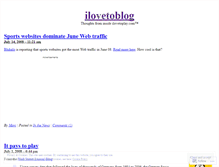 Tablet Screenshot of ilovetoplay.wordpress.com