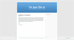 Desktop Screenshot of guyslikeus.wordpress.com