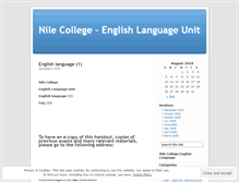 Tablet Screenshot of nilecollege.wordpress.com