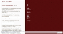 Desktop Screenshot of briansbaseballblog.wordpress.com