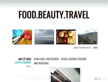 Tablet Screenshot of foodbeautytravel.wordpress.com