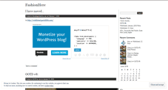 Desktop Screenshot of fashionhere.wordpress.com