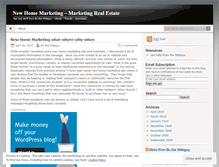 Tablet Screenshot of newhomemarketing.wordpress.com