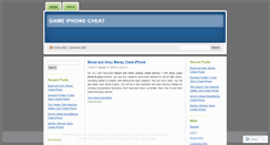 Desktop Screenshot of gameiphonecheat.wordpress.com