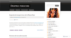 Desktop Screenshot of desprefericire.wordpress.com