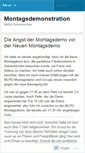Mobile Screenshot of montagsdemonstration.wordpress.com