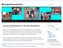 Tablet Screenshot of montagsdemonstration.wordpress.com
