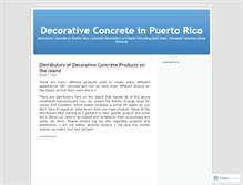 Tablet Screenshot of decorativeconcretepr.wordpress.com