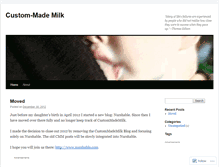 Tablet Screenshot of custommademilk.wordpress.com