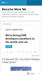 Mobile Screenshot of becomemoreme.wordpress.com