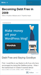 Mobile Screenshot of debtfree2009.wordpress.com