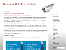 Tablet Screenshot of debtfree2009.wordpress.com