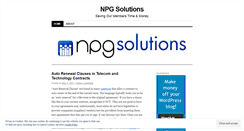 Desktop Screenshot of npgsolutions.wordpress.com