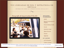 Tablet Screenshot of jornadasrolsevilla.wordpress.com