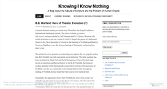 Desktop Screenshot of knowingiknownothing.wordpress.com