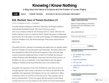 Tablet Screenshot of knowingiknownothing.wordpress.com