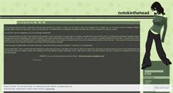 Desktop Screenshot of notokinthehead.wordpress.com