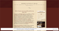 Desktop Screenshot of mybellavista.wordpress.com