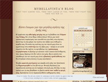 Tablet Screenshot of mybellavista.wordpress.com