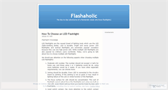 Desktop Screenshot of flashaholic.wordpress.com