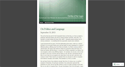 Desktop Screenshot of declineofthelogos.wordpress.com