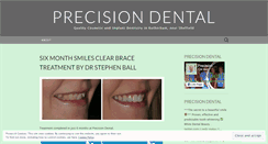 Desktop Screenshot of precisiondental.wordpress.com