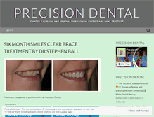 Tablet Screenshot of precisiondental.wordpress.com