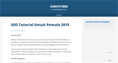 Desktop Screenshot of curutcyber.wordpress.com
