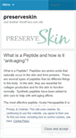 Mobile Screenshot of preserveskin.wordpress.com