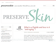 Tablet Screenshot of preserveskin.wordpress.com