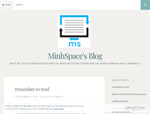 Tablet Screenshot of minhspace.wordpress.com