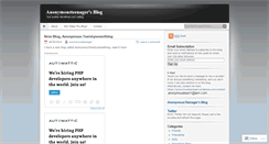 Desktop Screenshot of anonymousteenager.wordpress.com