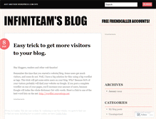 Tablet Screenshot of infiniteamblog.wordpress.com