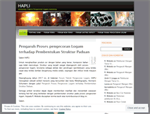 Tablet Screenshot of hapli.wordpress.com