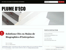 Tablet Screenshot of plumedeco.wordpress.com