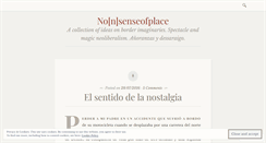 Desktop Screenshot of nonsenseofplace.wordpress.com