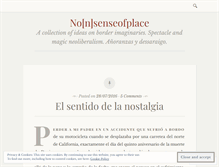 Tablet Screenshot of nonsenseofplace.wordpress.com