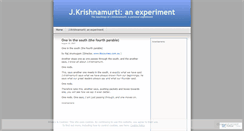 Desktop Screenshot of jkrishnamurti.wordpress.com